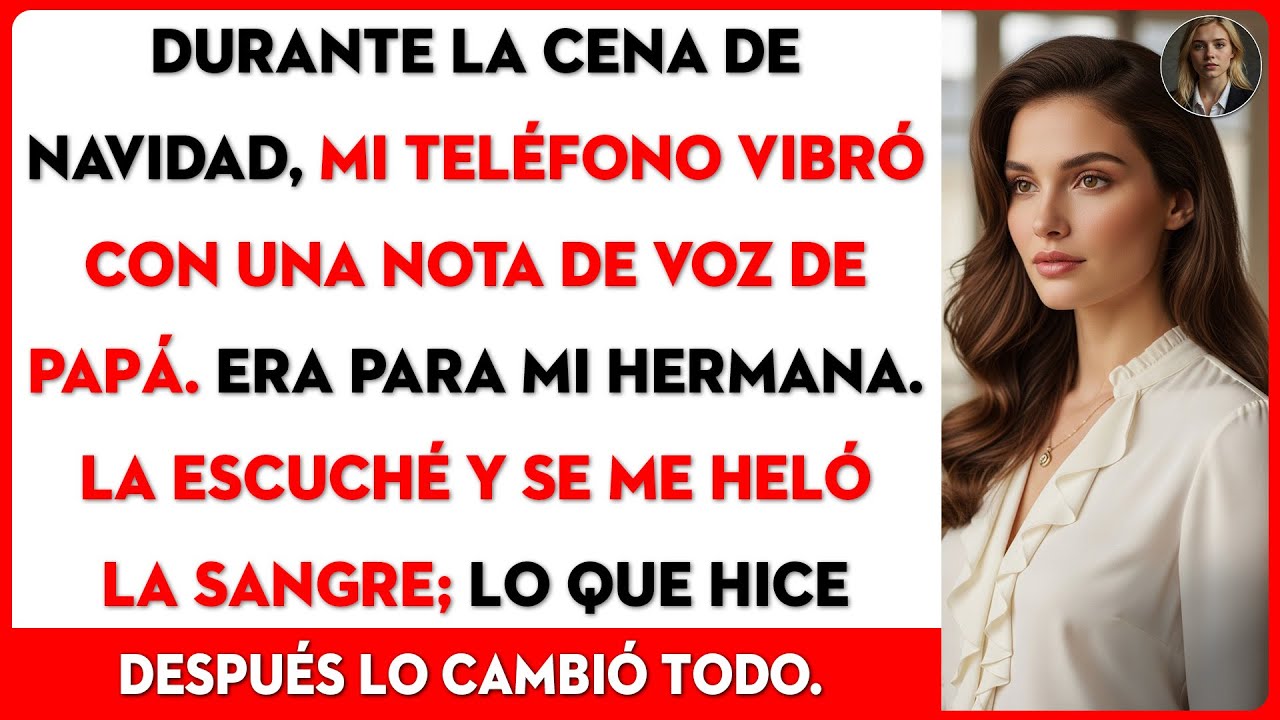 En la cena de Navidad, recibí por error una nota de voz de papá que era para mi hermana.