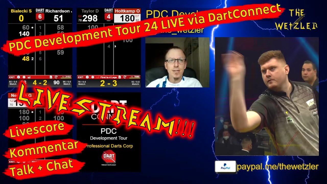 PDC Development Tour 24 LIVE mit Kommentar via DartConnect