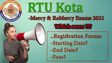 RTU Mercy & Re-Mercy Exam Form Released🔥2021| RTU Exam Update