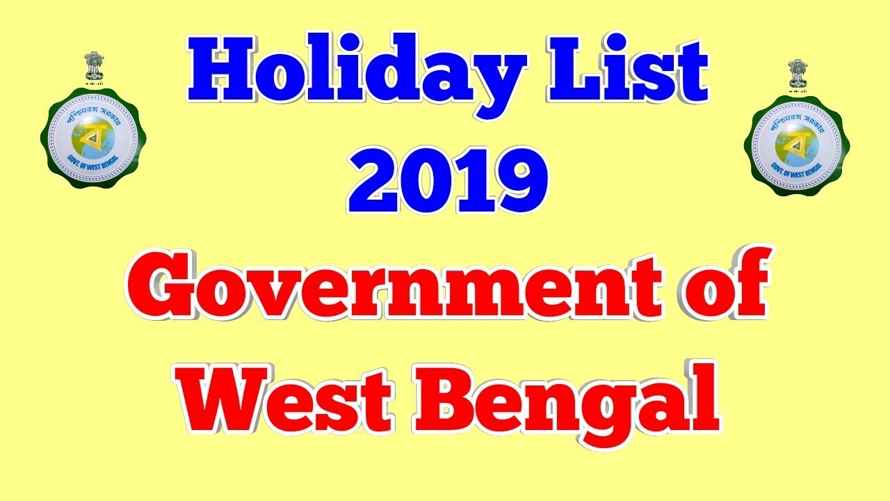 Holiday List 2019, Government of West Bengal - YouTube