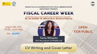 Workshop Fiscal Career Week : CV Writing and Cover Letter