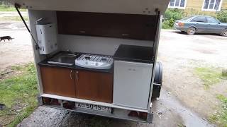 Прицеп дача из прицепа МЗСА. Travel trailer for camping and fishing.