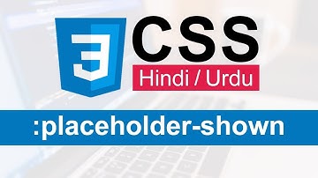 CSS :Placeholder-Shown Pseudo Class Tutorial in Hindi / Urdu