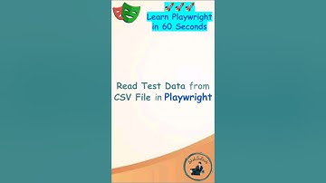 Playwright With TypeScript| Read Test data from CSV file | Parameterize Tests