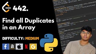 Find all Duplicates in an Array | Leet code 442 | Theory explained   Python code