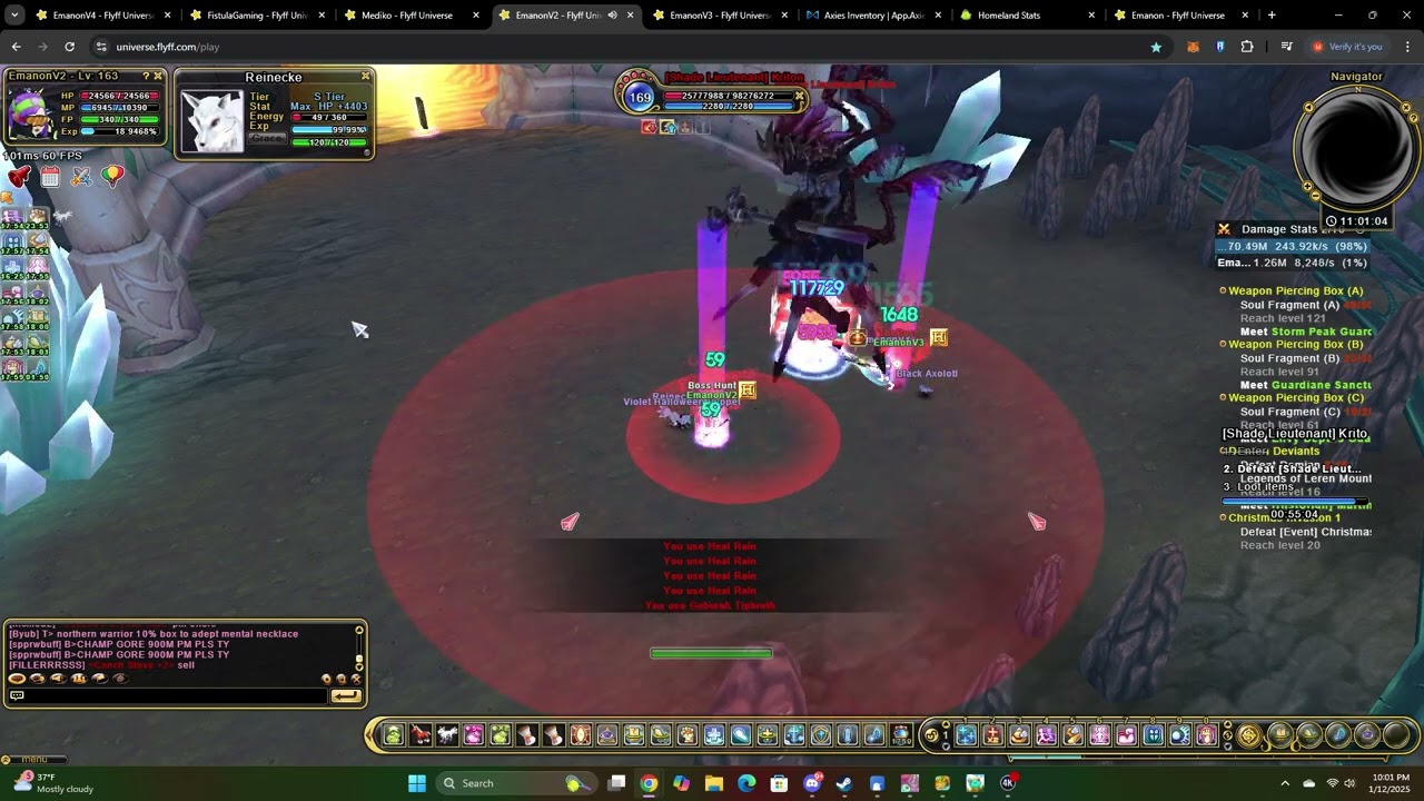 Flyff Universe - DPS Knight vs [Shade Lieutenant] Kriton