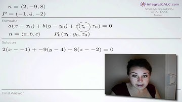 Scalar Equation of a Plane (KristaKingMath)