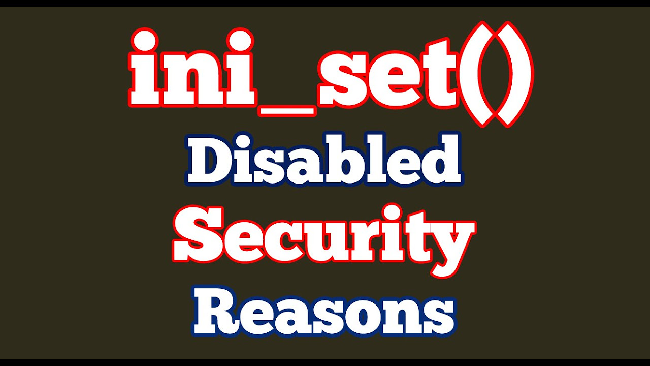 php set_time_limit  Update  Warning: ini_set() has been disabled for security reasons