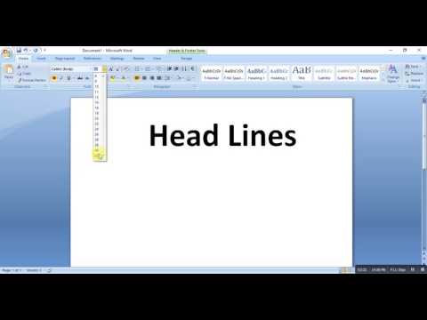 How to write Header, Change Color, bold & Aligning (MS WORD COURSE 1)