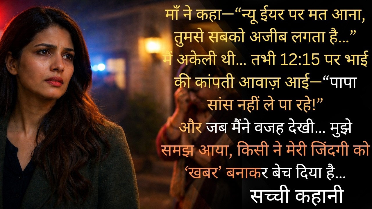 “माँ ने कहा: ‘न्यू ईयर पर मत आना…’ 12:15 पर भाई का कॉल आया—‘पापा सांस नहीं ले पा रहे!’”