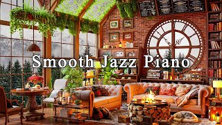 Smooth Jazz Piano Music to Work, Study, Focus ☕ Cozy Coffee Shop Ambience | Jazz in Background Music