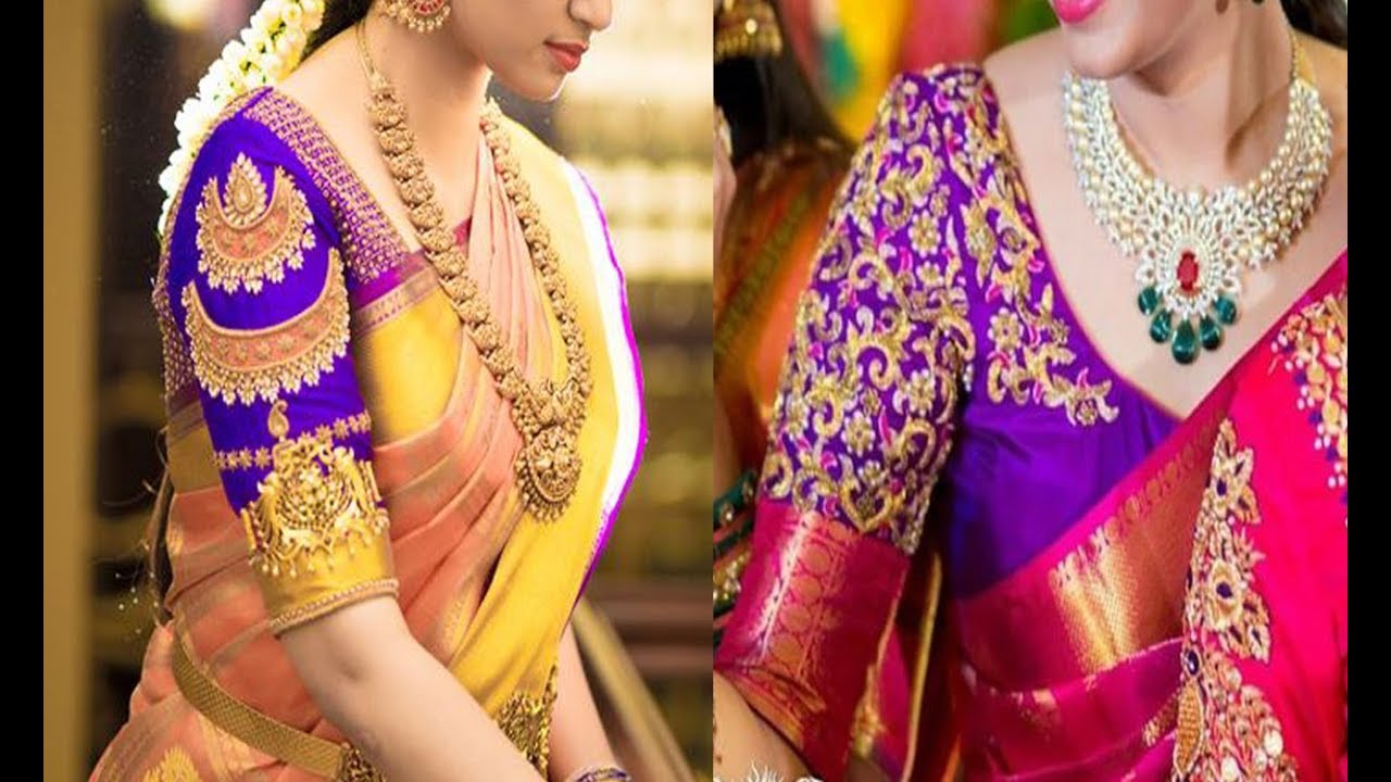 Latest saree blouse back designs 2019 calendar – 50 Latest Saree ...