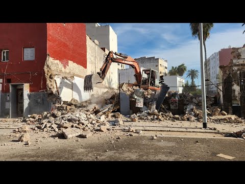 الدارالبيضاء بداية عملية هدم درب لوبيلا