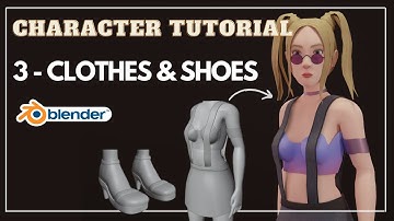 Blender Character Modeling Tutorial - Easy CLOTHES Modeling / Part -3