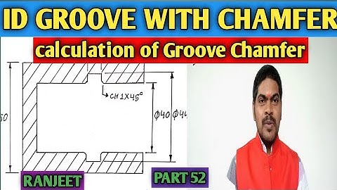 Calculation of ID groove chamfer ! ID Groove with chamfer
