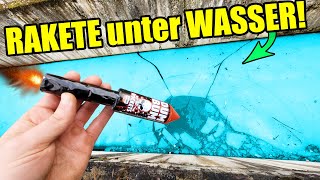 Was passiert, wenn man SILVESTER RAKETEN unter WASSER ZÜNDET?