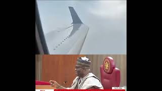 Senate President Akpabio Knocks Oshiomhole Over Video Of him Massaging a Woman's Leg inside a Jet.