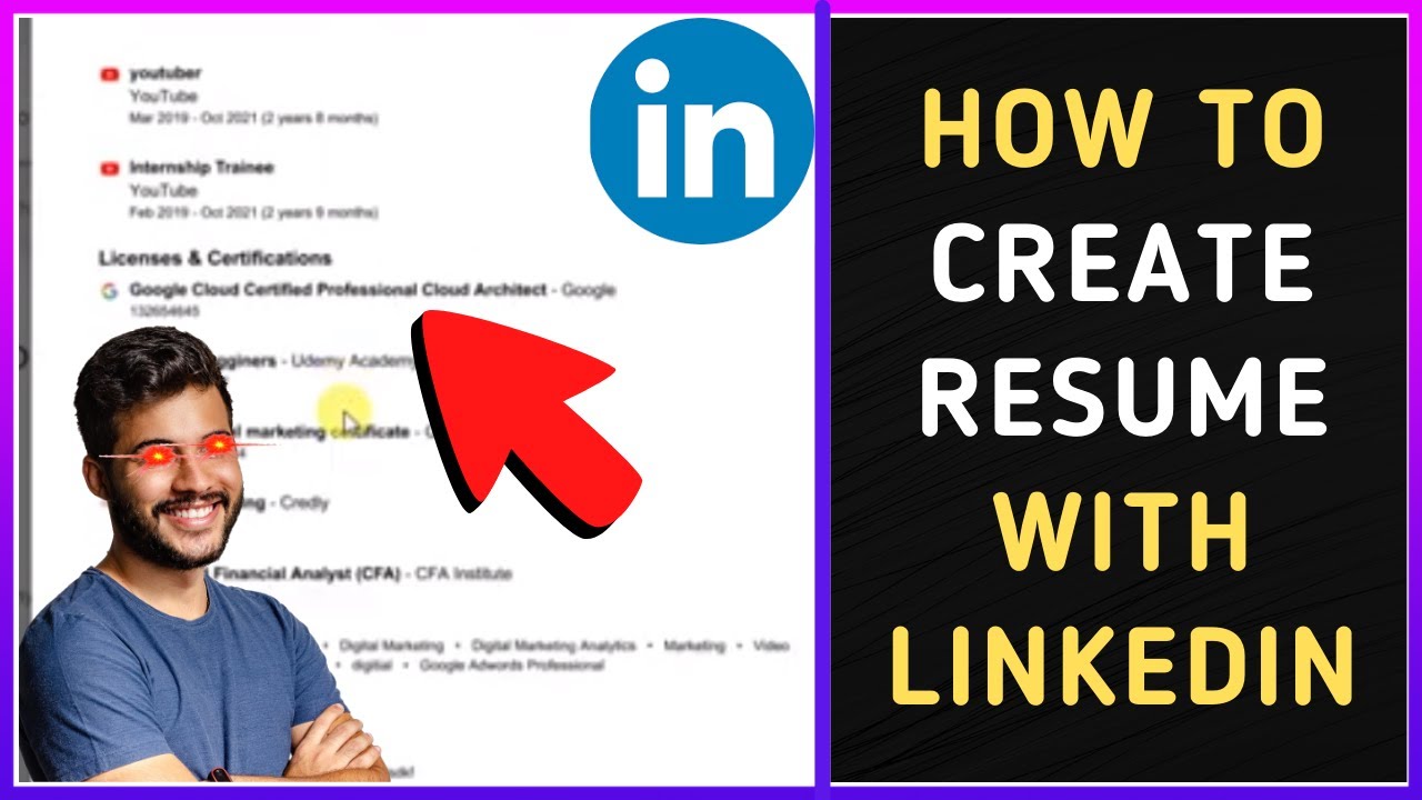 how to create resume through linkedin