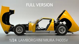 LAMBORGHINI MIURA 1/24 HASEGAWA Model car build  [Full version]