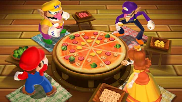 Mario Party 9 MiniGames - Mario Vs Wario Vs Waluigi Vs Daisy (Master Cpu)
