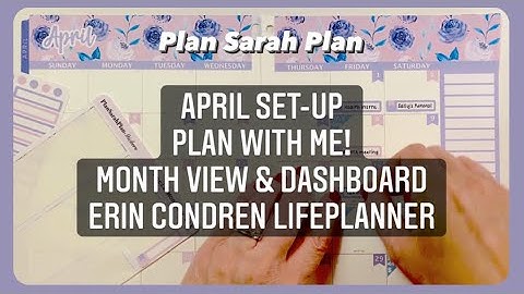 April Set-up Plan With Me! | Month View * Dashboard | Erin Condren LifePlanner