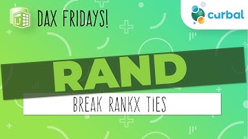 DAX Fridays! #26: Break RANKX ties with RAND()