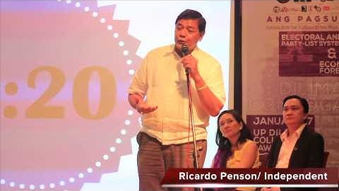 Ricardo Penson on Marginalized Sectors