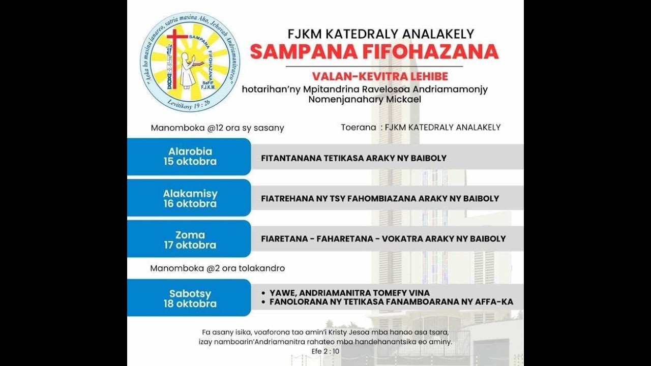 [SAFIF] Gestion de projet - Fitantanana tetikasa araky ny Baiboly