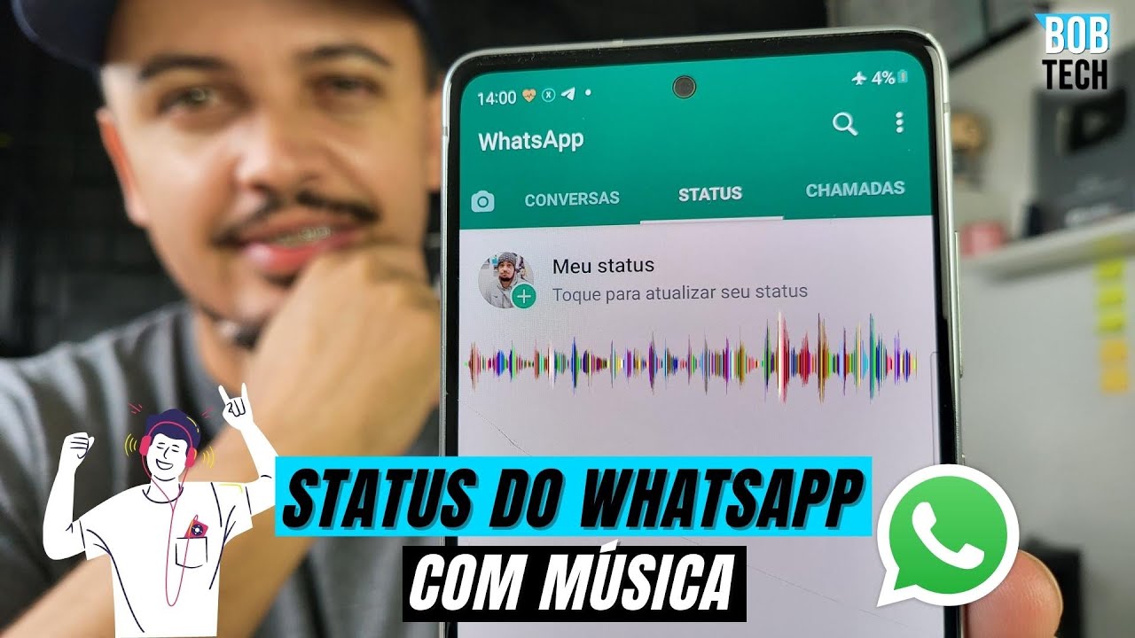 Como colocar MÚSICAS nos seus VIDEOS DE STATUS do WHATSAPP - YouTube