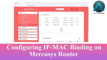 Configuring IP-MAC Binding on Mercusys router