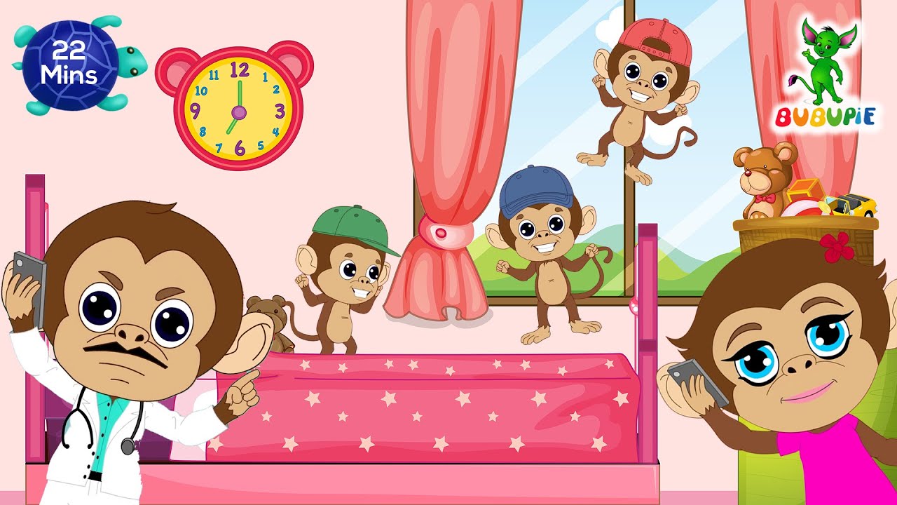 Five Little Monkeys | More Nursery Rhymes | Sing-Along Kids Songs ...