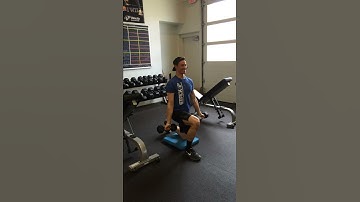 Half Kneeling Bicep Curl to Press