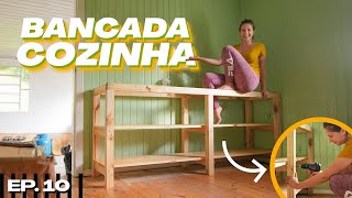 DIY  APRENDA A FAZER UMA BANCADA DE COZINHA DE MADEIRA | Ep. 10