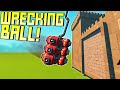 Explosive Wrecking Ball VS Cardboard Buildings Challenge! - Scrap Mechanic Multiplayer Monday