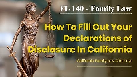 Attachment to FL 140, Declarations of Disclosure California Family Law