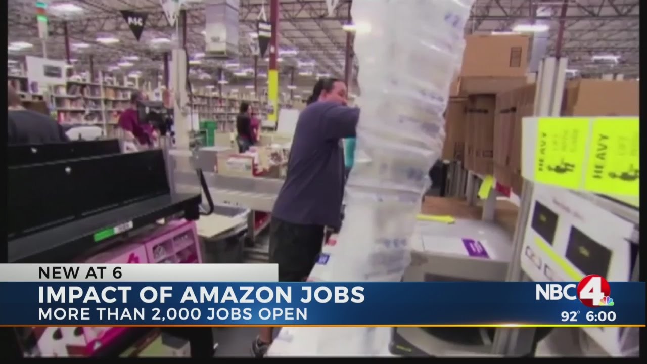 Thousands show up for jobs at Amazon warehouses in US cities