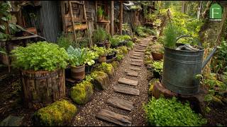 Design a Gorgeous Vintage Rustic Garden with Upcycled Finds