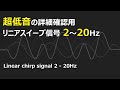 (テスト信号)超低音しっかり確認用リニアスイープ信号 2Hz - 20Hz