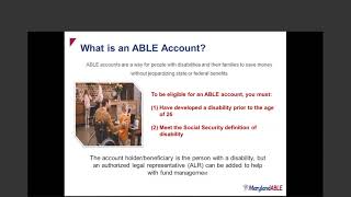 Maryland ABLE Webinar