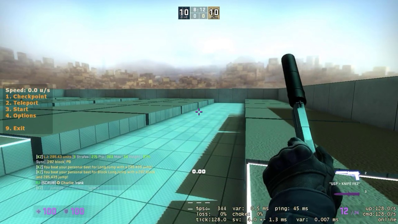 [CS:GO KZ] 285.43 Long Jump PB 282 Block [no  nulls]