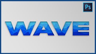 [ Text Effect ] Blue Wave Design in Photoshop