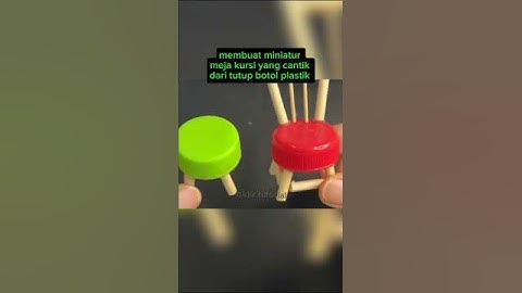 cara membuat miniatur meja kursi dari tutup botol plastik #idekreatif #tutorial #DIYsShorts