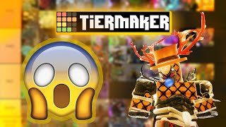 tier list of yba shinys - Roblox