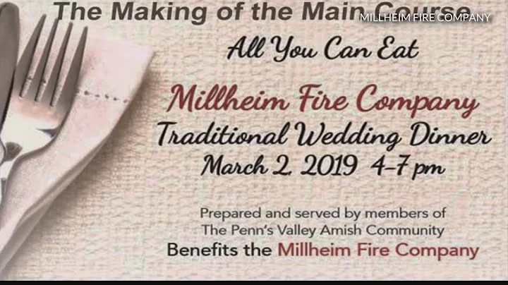 Fire company holds traditional wedding dinner.