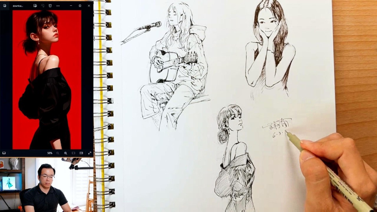 アート・デザイン・音楽 HOW TO DRAW Morning One Hour Draw | Draw with Kenan | Relax Music | No talk no