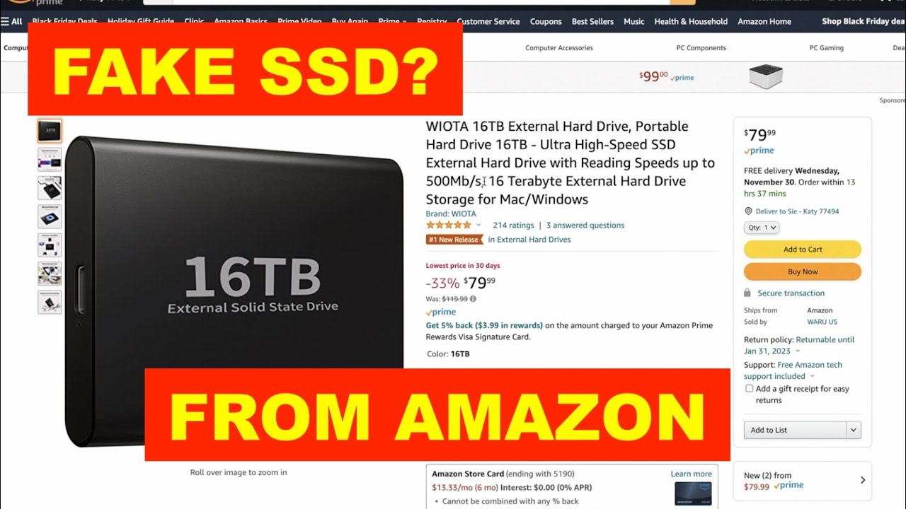 FAKE SSD! - OF SCAM FAKE PRODUCTS AMAZON) - YouTube