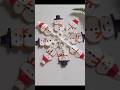 Diy Christmas Craft ⛄️|How to make a Snowman Snowflake 🧑‍🎄#shorts #christmas #christmascraft #diy