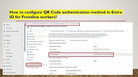 How to configure QR Code authentication method in Entra ID for Frontline workers