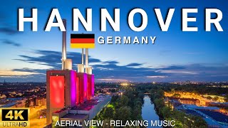 Hannover, Almanya 4K Ultra Hd 60 Fps Drone Vi̇deo Hannover Şehri 4K Havadan Görünümü
