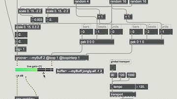 Max/MSP very simple beat glitching with groove~ object #1